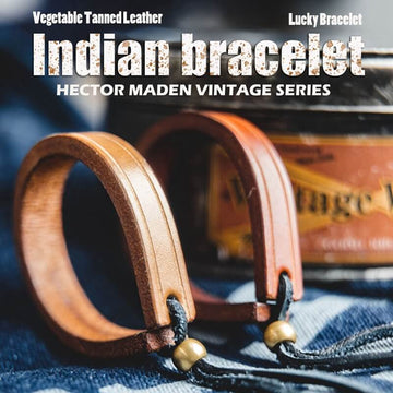 Indiskt vegetabiliskt garvat läderarmband