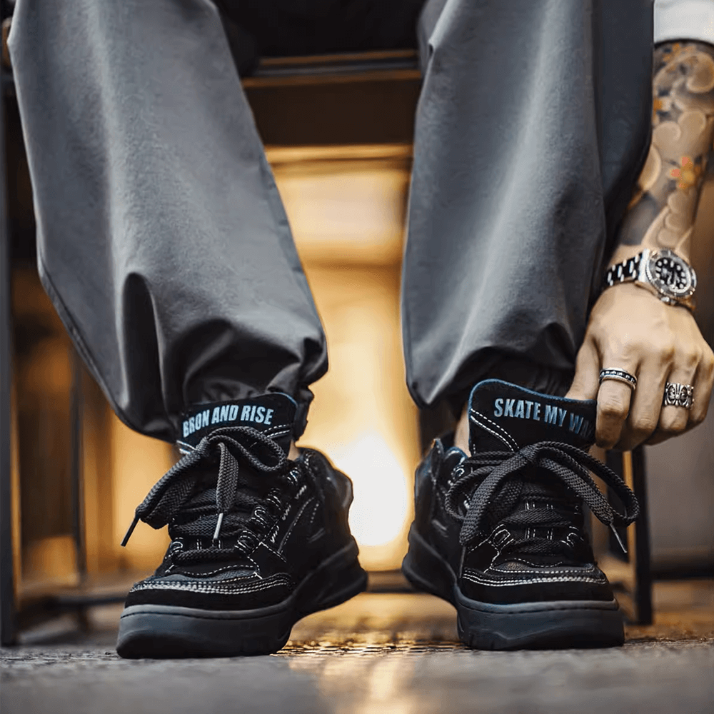 Black Urban Sneakers Men | Hector Maden Shoes