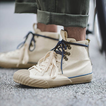 Vintage Vulcanized High-top Canvas Shoes